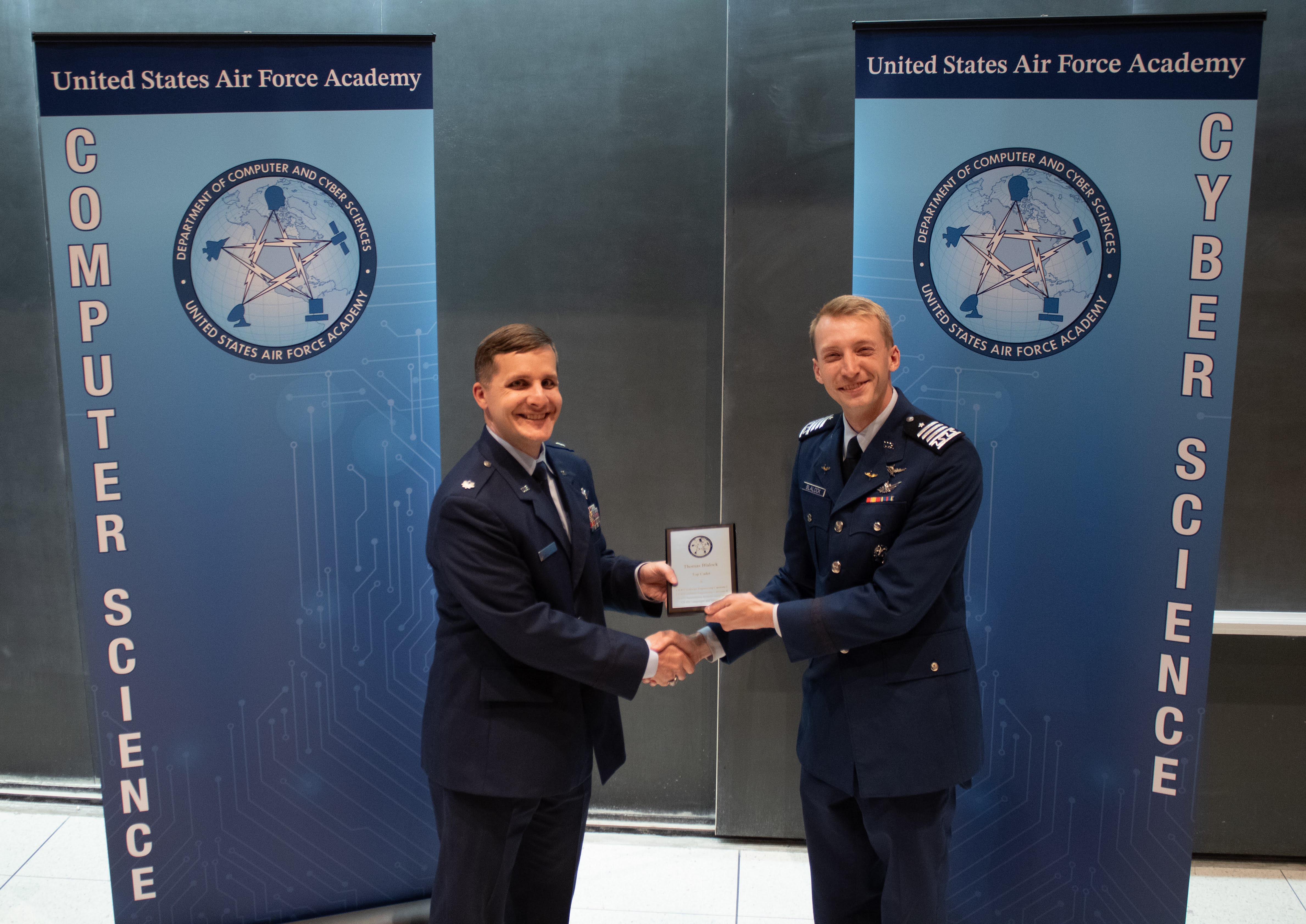 Thomas Blalock at the USAFA Center for Cyberspace Research.